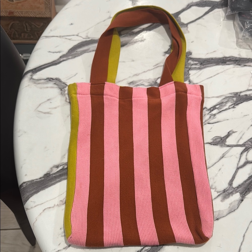 Striped Multi Color Tote Bag